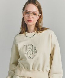 クロップツイルPBCスウェットシャツ-クリーム