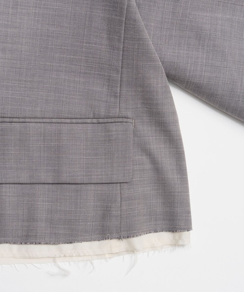 MAISON SPECIAL(メゾンスペシャル)の「Cut-Off Mid-Length Jacket/カットオフミドルジャケット(テーラードジャケット・レディース・ブラック/グレー・FREE)」の19枚目の写真