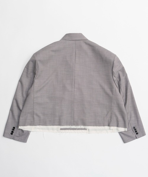MAISON SPECIAL(メゾンスペシャル)の「Cut-Off Mid-Length Jacket/カットオフミドルジャケット(テーラードジャケット・レディース・ブラック/グレー・FREE)」の20枚目の写真
