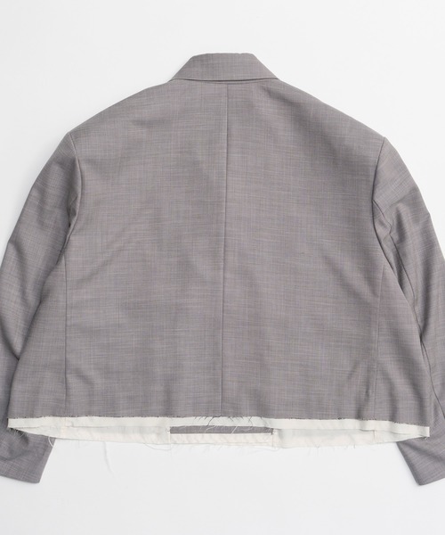 MAISON SPECIAL(メゾンスペシャル)の「Cut-Off Mid-Length Jacket/カットオフミドルジャケット(テーラードジャケット・レディース・ブラック/グレー・FREE)」の21枚目の写真