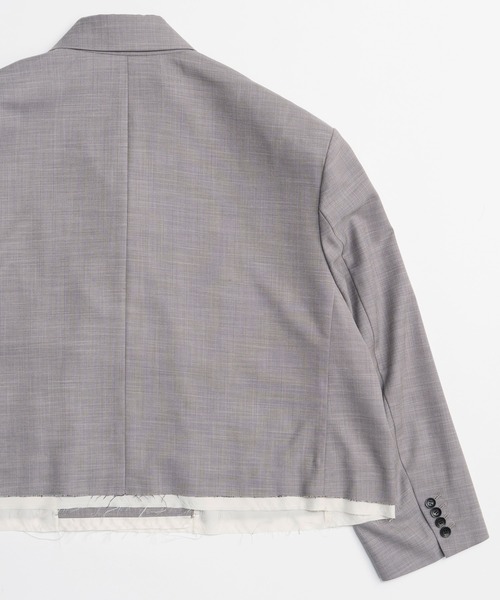 MAISON SPECIAL(メゾンスペシャル)の「Cut-Off Mid-Length Jacket/カットオフミドルジャケット(テーラードジャケット・レディース・ブラック/グレー・FREE)」の22枚目の写真