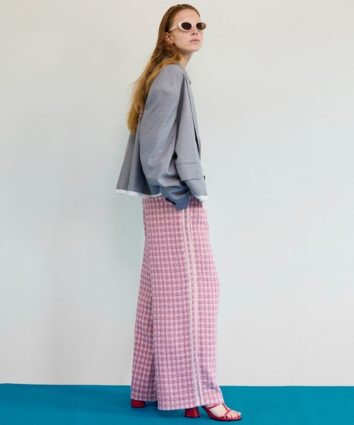 MAISON SPECIAL(メゾンスペシャル)の「Cut-Off Mid-Length Jacket/カットオフミドルジャケット(テーラードジャケット・レディース・ブラック/グレー・FREE)」の4枚目の写真