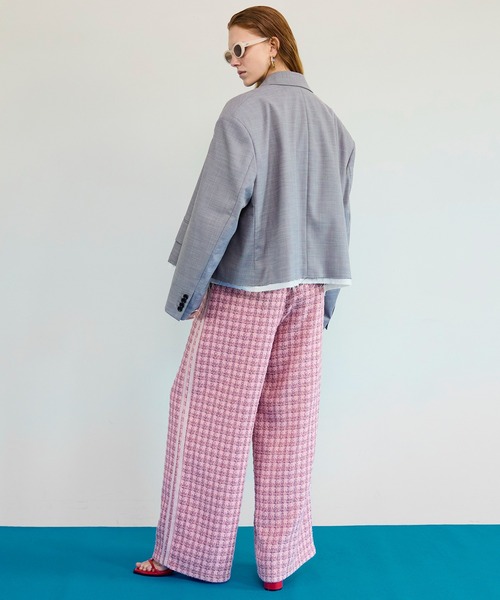 MAISON SPECIAL(メゾンスペシャル)の「Cut-Off Mid-Length Jacket/カットオフミドルジャケット(テーラードジャケット・レディース・ブラック/グレー・FREE)」の5枚目の写真