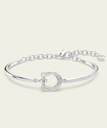 【公式】【スワロフスキー】Symbolica ブレスレット, パヴェ, 蹄鉄, ホワイト, ロジウム・プレーティング