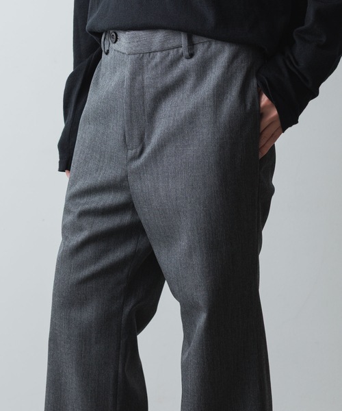 ato（アトウ）の「CLASSIC WOOL FLAIR PANTS（スラックス・メンズ・チャコールグレー/ブラック/ネイビー・44/46/48）」の22枚目の写真