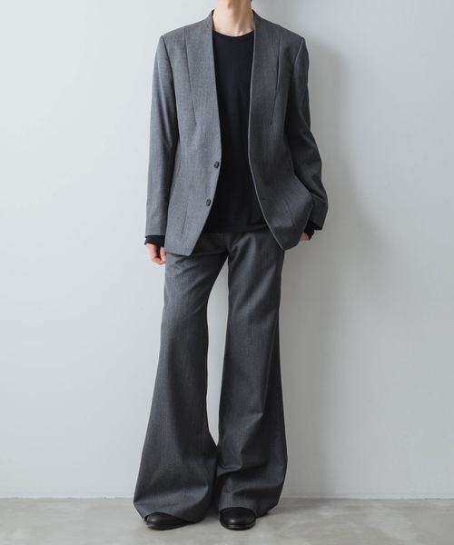 ato（アトウ）の「CLASSIC WOOL FLAIR PANTS（スラックス・メンズ・チャコールグレー/ブラック/ネイビー・44/46/48）」の20枚目の写真