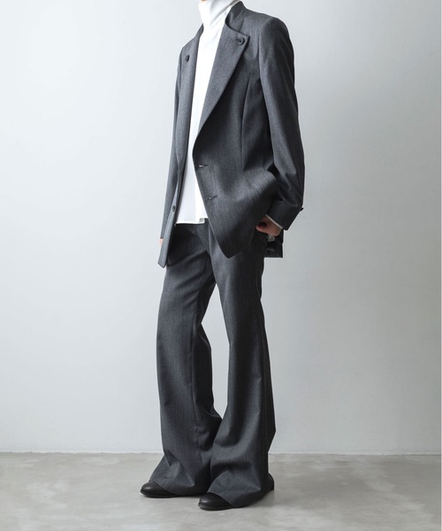 ato（アトウ）の「CLASSIC WOOL FLAIR PANTS（スラックス・メンズ・チャコールグレー/ブラック/ネイビー・44/46/48）」の22枚目の写真