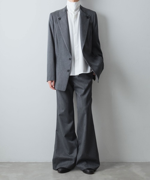 ato（アトウ）の「CLASSIC WOOL FLAIR PANTS（スラックス・メンズ・チャコールグレー/ブラック/ネイビー・44/46/48）」の21枚目の写真