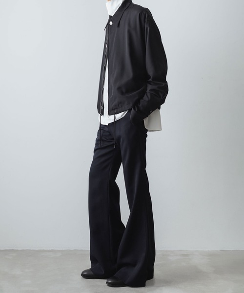 ato（アトウ）の「CLASSIC WOOL FLAIR PANTS（スラックス・メンズ・チャコールグレー/ブラック/ネイビー・44/46/48）」の10枚目の写真