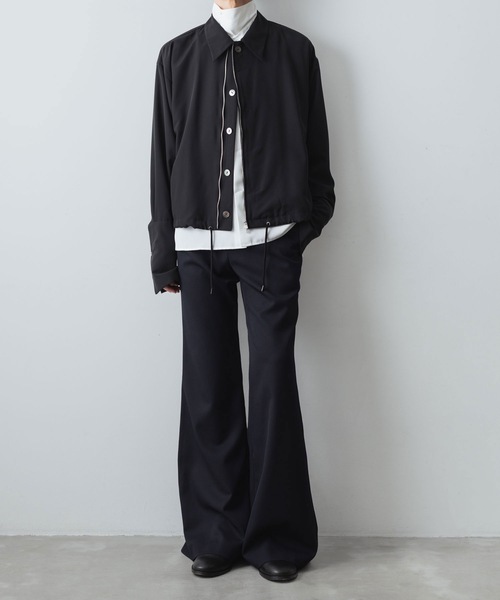 ato（アトウ）の「CLASSIC WOOL FLAIR PANTS（スラックス・メンズ・チャコールグレー/ブラック/ネイビー・44/46/48）」の5枚目の写真