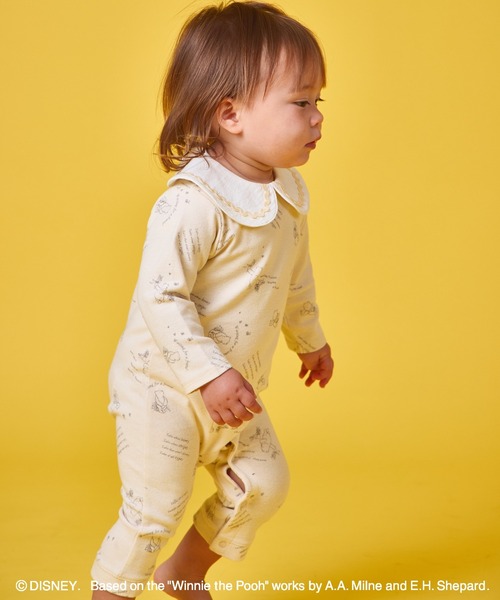 pairmanon（ペアマノン）の「【くまのプーさん】【リンクコーデ】【ベビー】総柄 襟付き ロンパース（ロンパース・キッズ・ピンク/ベージュ・70/80）」の6枚目の写真