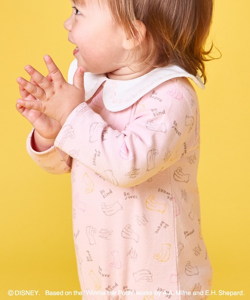 pairmanon（ペアマノン）の「【くまのプーさん】【リンクコーデ】【ベビー】総柄 襟付き ロンパース（ロンパース・キッズ・ピンク/ベージュ・70/80）」の12枚目の写真