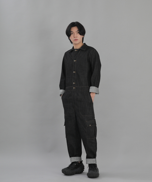 SAINTCREW（セントクルー）の「スウィフトマン カーゴジャンプスーツ SMC-527 デニムブラック BRS（つなぎ/オールインワン・メンズ・その他・MEDIUM/LARGE/X-LARGE）」の2枚目の写真