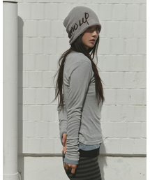 BLUESUNFLOWER（ブルーサンフラワー）の「モヘアグロウアップビーニー[グレー]（ニットキャップ/ビーニー）」