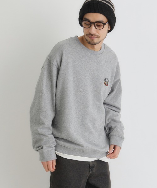 Right-on（ライトオン）の「【Refurbish】ワンポイントロゴ刺繍クルーネックプルオーバー (シンプル / 着回し抜群 / オールシーズン)（スウェット・メンズ・ネイビー/グレー/ブラック・M/L/S/XL）」の13枚目の写真