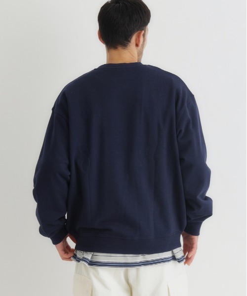 Right-on（ライトオン）の「【Refurbish】ワンポイントロゴ刺繍クルーネックプルオーバー (シンプル / 着回し抜群 / オールシーズン)（スウェット・メンズ・ネイビー/グレー/ブラック・M/L/S/XL）」の20枚目の写真