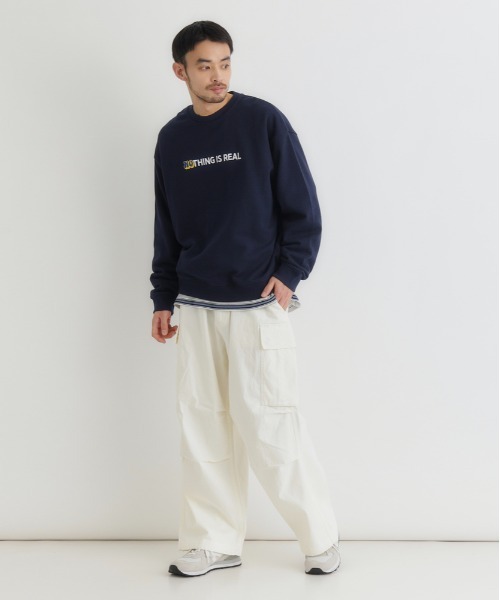 Right-on（ライトオン）の「【Refurbish】ワンポイントロゴ刺繍クルーネックプルオーバー (シンプル / 着回し抜群 / オールシーズン)（スウェット・メンズ・ネイビー/グレー/ブラック・M/L/S/XL）」の22枚目の写真