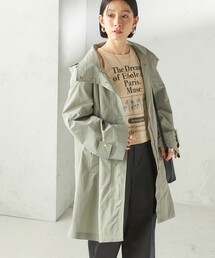 スプリングコート フード付き」に該当するグリーン・カーキ/緑色系の