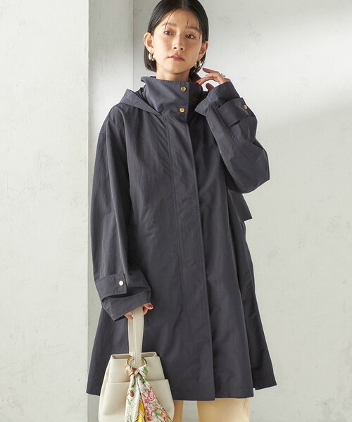 SHIPS(シップス)の「〈手洗い可 / 撥水加工 / UVカット〉 スタンドカラー フード コート(その他アウター・レディース・ライトグリーン/ネイビー・ONE SIZE)」の21枚目の写真