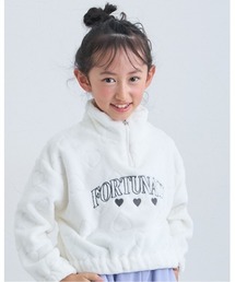 ハーフジップトレーナー スウェット トレーナー」に該当するホワイト