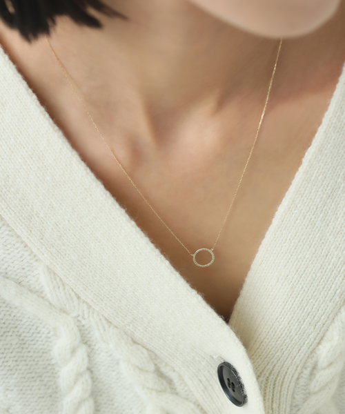 サークルダイヤネックレス K10（ネックレス）｜Lilas（リラ）の