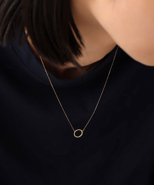 サークルダイヤネックレス K10（ネックレス）｜Lilas（リラ）の