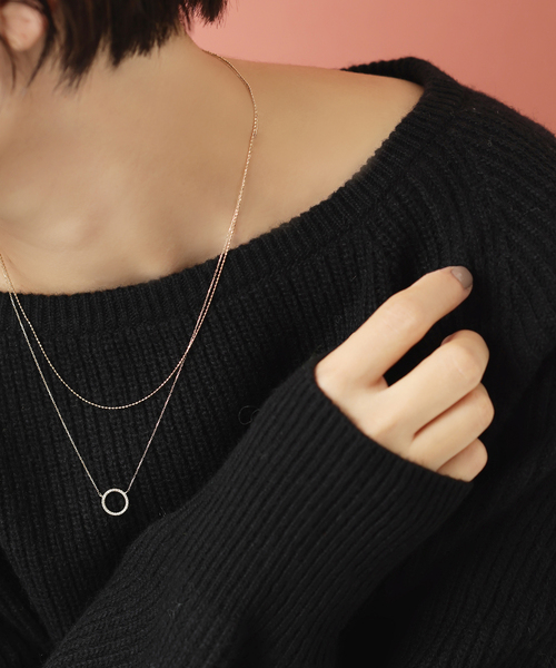 サークルダイヤネックレス K10（ネックレス）｜Lilas（リラ）の