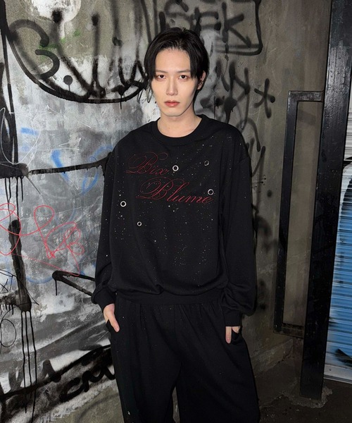 sedacle(セダクル)の「グリッターアイレットトップス(スウェット・メンズ・オフホワイト/ブラック/ブラウン/ボルドー・SMALL/MEDIUM/LARGE)」の17枚目の写真