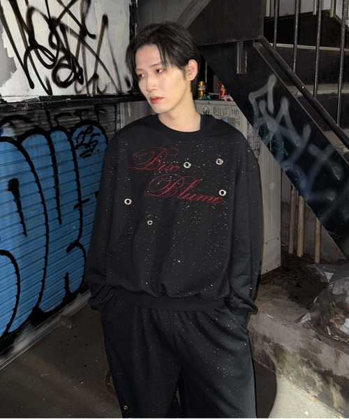 sedacle(セダクル)の「グリッターアイレットトップス(スウェット・メンズ・オフホワイト/ブラック/ブラウン/ボルドー・SMALL/MEDIUM/LARGE)」の19枚目の写真