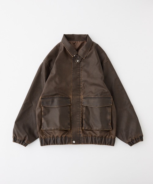 one after another NICE CLAUP(ワンアフターアナザーナイスクラップ)の「オーバーサイズフェイクレザージャケット(ブルゾン・レディース・アイボリー/ブラウン/ピンク・FREE)」の22枚目の写真