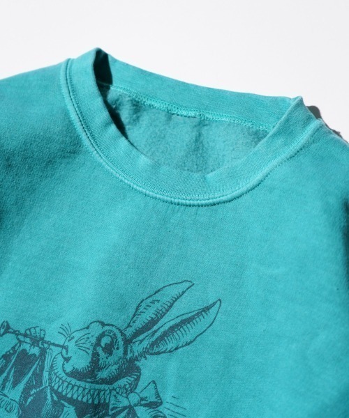 THRIFTY LOOK(スリフティールック)の「THRIFTY LOOK スリフティルック/ "WHITE RABBIT"CREW アリスインワンダーランド(スウェット・メンズ・グリーン/アッシュグレー/ブラック・LARGE/X-LARGE/MEDIUM)」の22枚目の写真