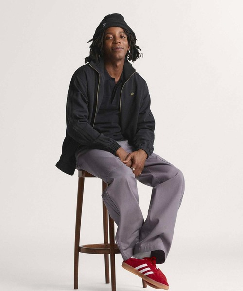 adidas（アディダス）の「ファイヤーバード ルーズ ピンストライプ トラックトップ / ジャージ / トラックジャケット / アディダスオリジナルス adidas Originals（ジャージ・メンズ・ブラック・X-LARGE/MEDIUM/LARGE/3XL/XX-LARGE/X-SMALL/SMALL）」の10枚目の写真