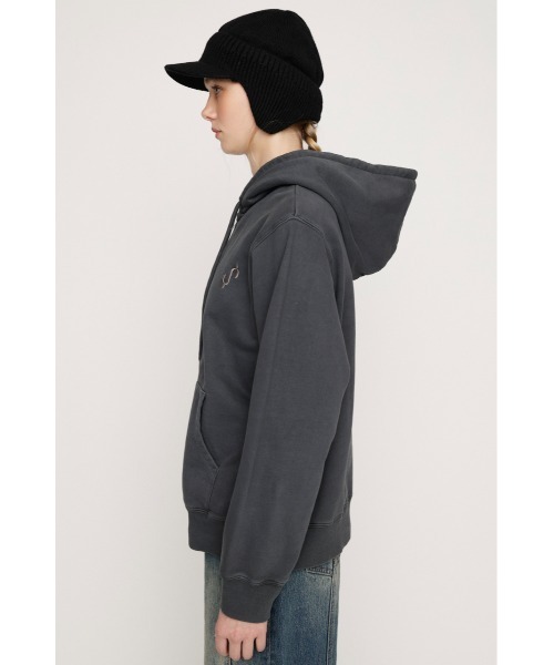 SLY（スライ）の「S. HOODIE ZIP PK エス フーディ ジップパーカー 春服（パーカー・レディース・ライトブラック/杢グレー/カーキ/ピンク・FREE）」の8枚目の写真