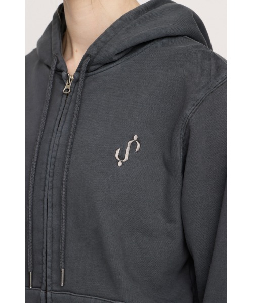 SLY（スライ）の「S. HOODIE ZIP PK エス フーディ ジップパーカー 春服（パーカー・レディース・ライトブラック/杢グレー/カーキ/ピンク・FREE）」の15枚目の写真
