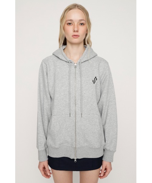 SLY（スライ）の「S. HOODIE ZIP PK エス フーディ ジップパーカー 春服（パーカー・レディース・ライトブラック/杢グレー/カーキ/ピンク・FREE）」の10枚目の写真