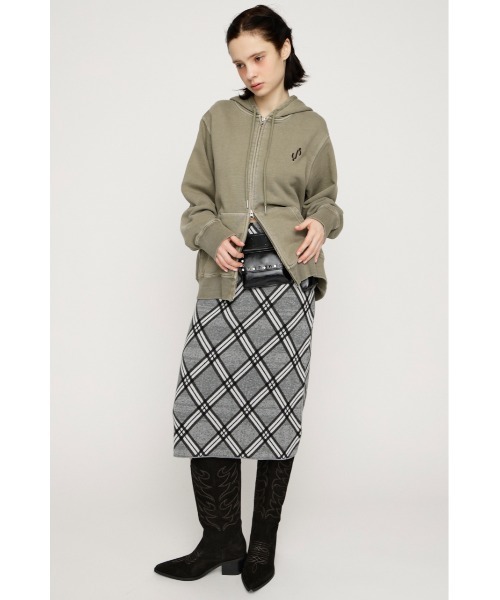 SLY（スライ）の「S. HOODIE ZIP PK エス フーディ ジップパーカー 春服（パーカー・レディース・ライトブラック/杢グレー/カーキ/ピンク・FREE）」の11枚目の写真