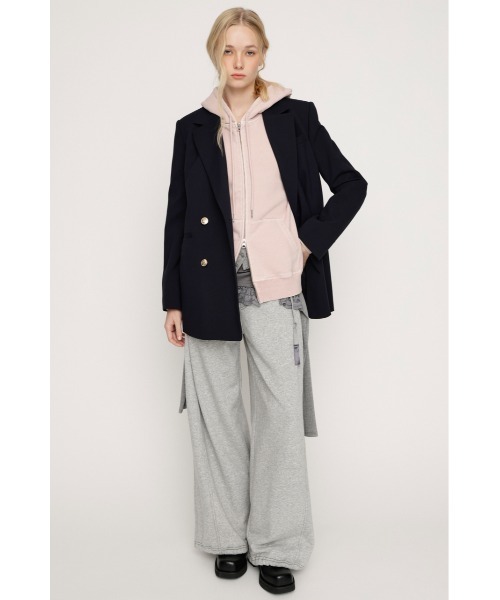 SLY（スライ）の「S. HOODIE ZIP PK エス フーディ ジップパーカー 春服（パーカー・レディース・ライトブラック/杢グレー/カーキ/ピンク・FREE）」の13枚目の写真