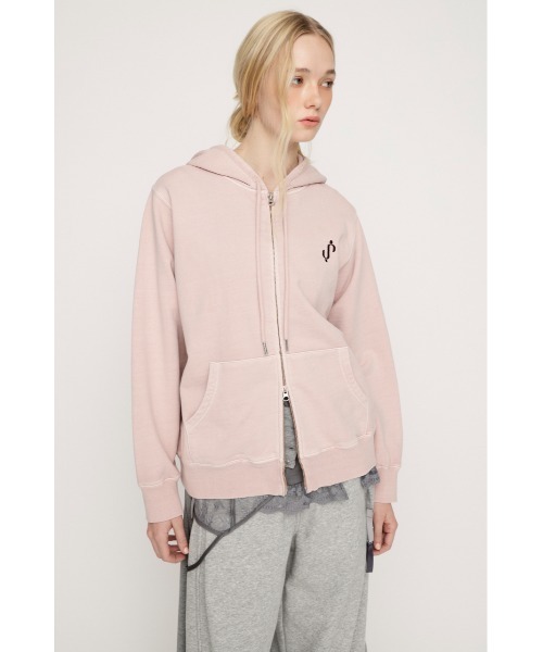 SLY（スライ）の「S. HOODIE ZIP PK エス フーディ ジップパーカー 春服（パーカー・レディース・ライトブラック/杢グレー/カーキ/ピンク・FREE）」の18枚目の写真