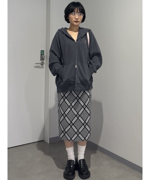 SLY(スライ)の「S. HOODIE ZIP PK エス フーディ ジップパーカー 春服(パーカー・レディース・ライトブラック/杢グレー/カーキ/ピンク・FREE)」の20枚目の写真