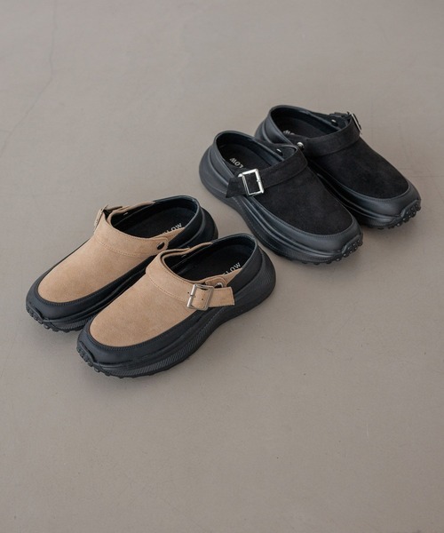 BAYFLOW（ベイフロー）の「[撥水・抗菌消臭]2WAYベルトサボ（その他シューズ・レディース・ベージュ/ブラック・MEDIUM/LARGE）」の11枚目の写真