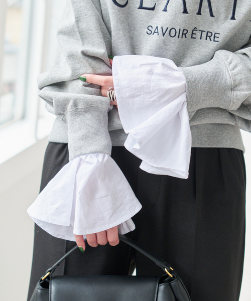 フリルスリーブクルーネックTEE フリルスリーブクルーネックTEE（Tシャツ/カットソー）｜Spick & Span