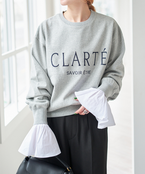 Spick & Span(スピックアンドスパン)の「フリルスリーブクルーネックTEE(Tシャツ/カットソー・レディース・ブラック/ホワイト・FREE)」の11枚目の写真