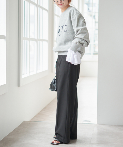 Spick & Span(スピックアンドスパン)の「フリルスリーブクルーネックTEE(Tシャツ/カットソー・レディース・ブラック/ホワイト・FREE)」の14枚目の写真
