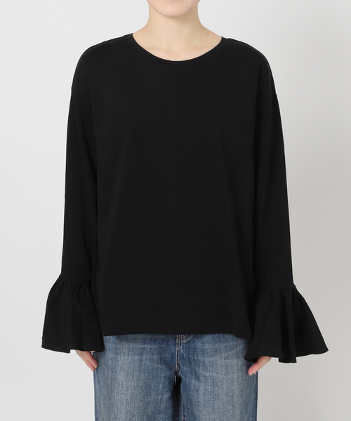 フリルスリーブクルーネックTEE（Tシャツ/カットソー）｜Spick & Span