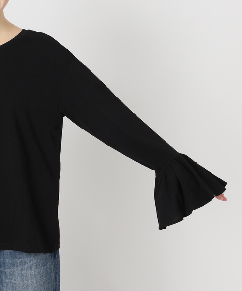 フリルスリーブクルーネックTEE（Tシャツ/カットソー）｜Spick & Span