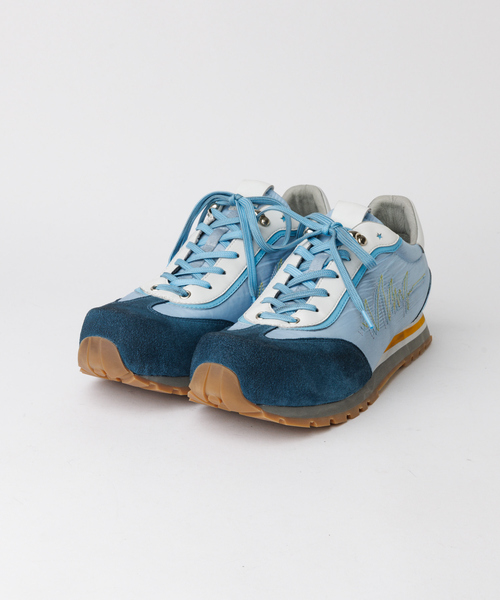 alfredoBANNISTER(アルフレッドバニスター)の「【26S/S】ヴィンテージ コンビネーション スニーカー(スニーカー・メンズ・オレンジ/ブルー/グレー・43/42/41/39/40/44/45)」の2枚目の写真