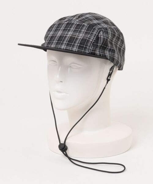 SPINNS(スピンズ)の「2WAYナイロンキャップ/チェック/ユニセックス(キャップ・メンズ・ブラック・ONESIZE)」の1枚目の写真
