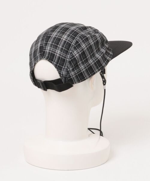 SPINNS(スピンズ)の「2WAYナイロンキャップ/チェック/ユニセックス(キャップ・メンズ・ブラック・ONESIZE)」の9枚目の写真