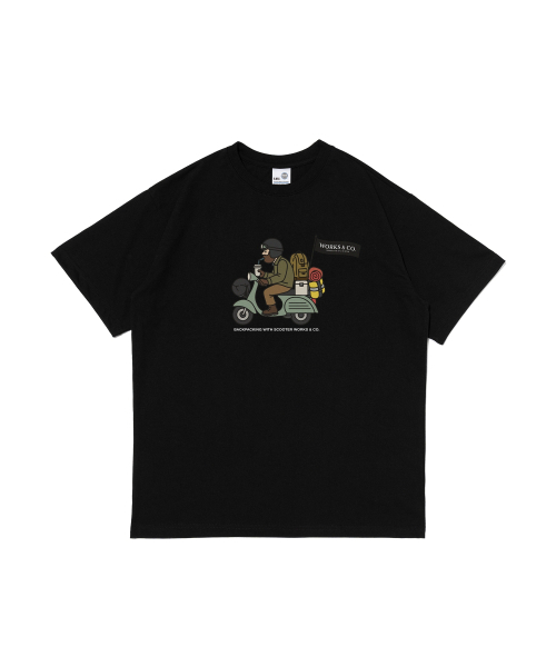 WORKS & CO.(ワークス アンド コー)の「バイクアンドゴー メンズ 半袖Tシャツ (ブラック)(Tシャツ/カットソー・レディース・その他・2XL/L/M/XL)」の1枚目の写真