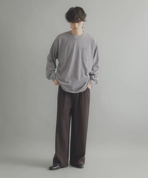 SENSE OF PLACE by URBAN RESEARCH（センスオブプレイスバイアーバンリサーチ）の「ピンボーダーロングスリーブTシャツ（Tシャツ/カットソー・メンズ・グレー/ブルー/ネイビー・MEDIUM/LARGE）」の9枚目の写真